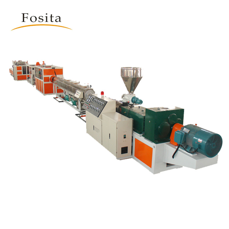 PVC Pipe Extrusion Machine With Conical Twin Screw Extruder | Plastic ...