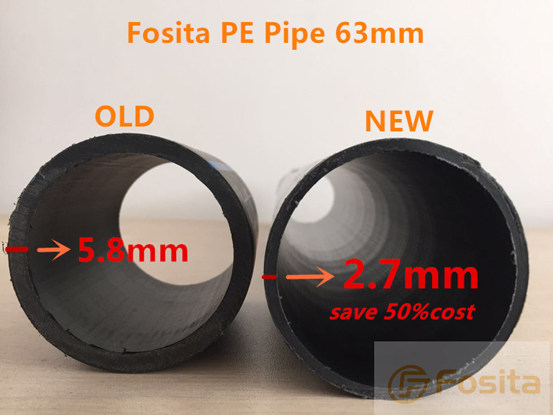 Good news!  Fosita has researched new reinforced PE pipe !