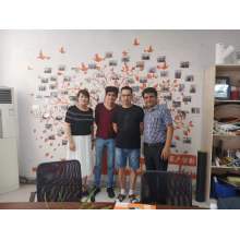 Customers come to Fosita company and visit around our factory for plastic machine