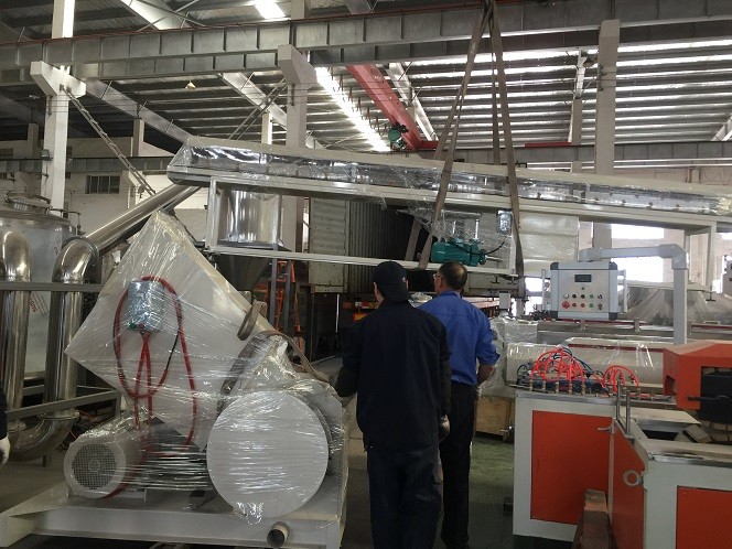 One sets of PE pipe production line is delivered to Bangladesh