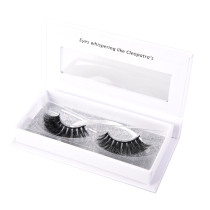 Own brand glitter eyelash packaging box cruelty free real 3d mink eyelashes