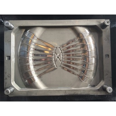 Multi-cavity injection machine disposable plastic fork mold