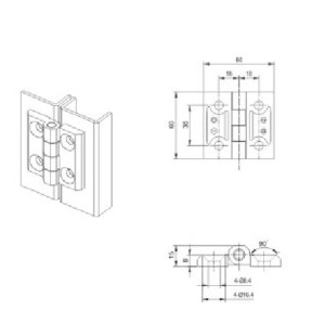 CL226-1S  Hinge for Low voltage switchgear accessories  from JUCRO Electric
