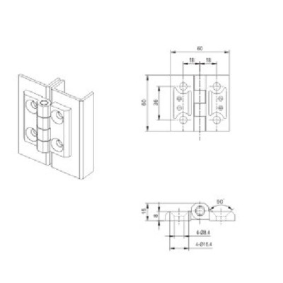 CL226-1  Hinge for Low voltage switchgear accessories  from JUCRO Electric
