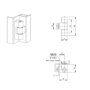 CL222-2  Hinge for Low voltage switchgear accessories  from JUCRO Electric