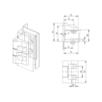 CL213-2  Hinge for Low voltage switchgear accessories  from JUCRO Electric