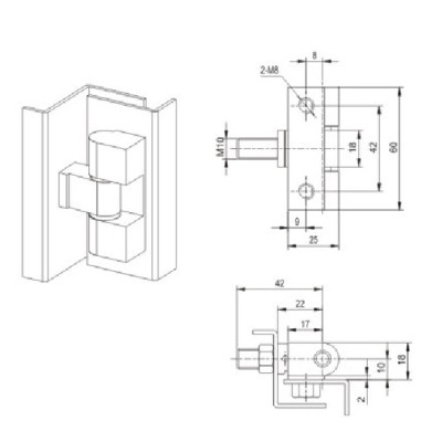 CL206-3B  Hinge for Low voltage switchgear accessories  from JUCRO Electric