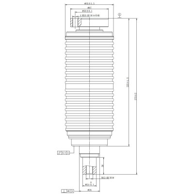 Vacuum interrupter JUCA 12KV 1250A 25KA  (JUCA613)  for VCB vacuum circuit breaker use from JUCRO Electric