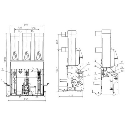 HVD85(ZN85)  40.5KV indoor vacuum circuit breaker VCB