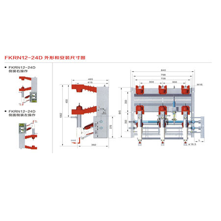 Load Break Switch FKRN12-24D series high pressure gas pressure from JUCRO Electric