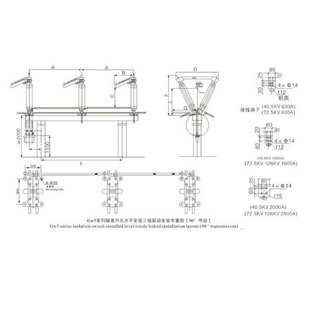 Disconnecting Switch GW5 series outdoor HV From Jucro Electric