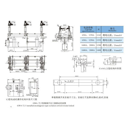 Disconnecting Switch GW4 (2) series outdoor HV From Jucro Electric