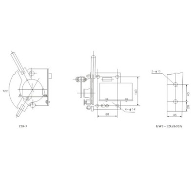 Disconnecting Switch Isolation switch GW1 series outdoor High voltage From Jucro Electric