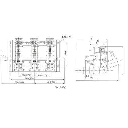 Disconnecting Switch Isolation Switch GN22-12(C)  series indoor HV From Jucro Electric