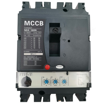 Moulded Case Circuit Breaker JCNSX160NE 100A MCCB Electronic Type from HUBEI JUCRO ElECTRIC