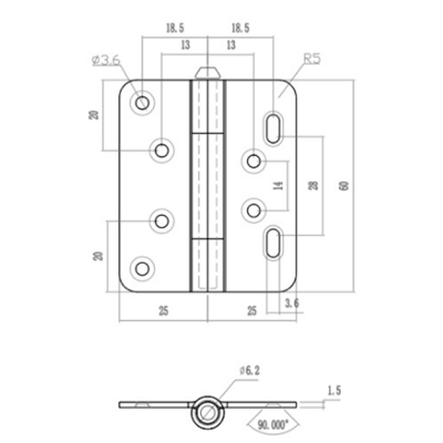 JUCRO hinge JH-LJ012
