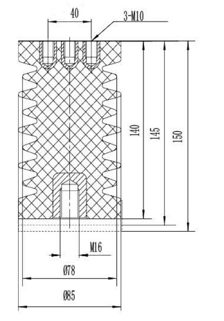 Insulator JYZ-10Q/85*140 (145, 150) for high voltage switchgear use from JUCRO Electric