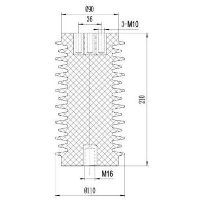 Insulator JYZ-24Q/110*210 for high voltage switchgear use from JUCRO Electric