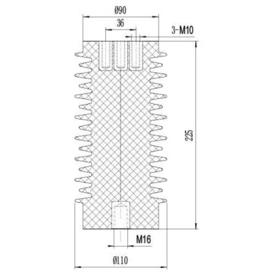 Insulator JYZ-24Q/110*225 for high voltage switchgear use from JUCRO Electric