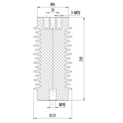Insulator JYZ-24Q/110*240 for high voltage switchgear use from JUCRO Electric