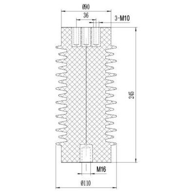 Insulator JYZ-24Q/110*245 for high voltage switchgear use from JUCRO Electric