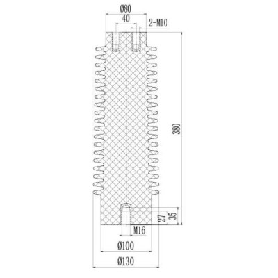 Insulator JYZ-35Q/130*380 for high voltage switchgear use from JUCRO Electric