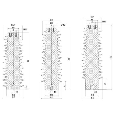 Insulator JYZ-35Q/155*420 (460, 480) for high voltage switchgear use from JUCRO Electric