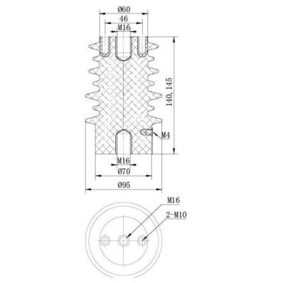 Sensor CGQ-10Q/95*140-46 (145-46) for high voltage switchgear use from JUCRO Electric