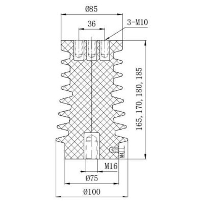 Sensor CGQ-10Q/100*165 (170, 180, 185) for high voltage switchgear use from JUCRO Electric