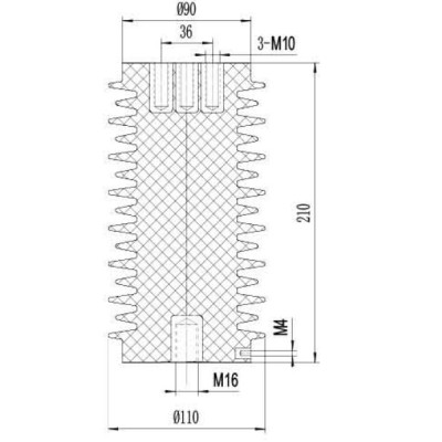 Sensor CGQ-24Q/110*210 for high voltage switchgear use from JUCRO Electric