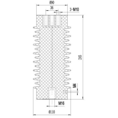 Sensor CGQ-24Q/110*245 for high voltage switchgear use from JUCRO Electric