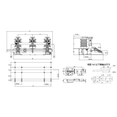 JN15 12KV  31.5KA 210mm indoor high voltage AC grounding switch for switchgear from JUCRO Electric
