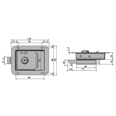 JUCRO panel lock DL10A-119