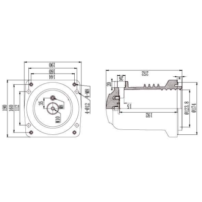 Contact box  CTH-10Q/190G for high voltage switchgear use from JUCRO Electric
