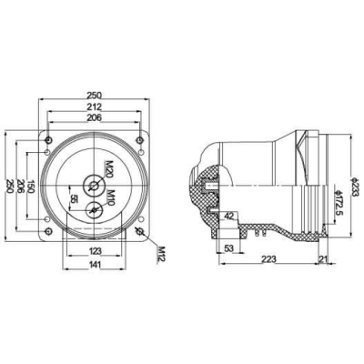 Contact box  CTH-10Q/250 for high voltage switchgear use from JUCRO Electric