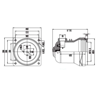 Contact box  CTH-10Q/250G for high voltage switchgear use from JUCRO Electric