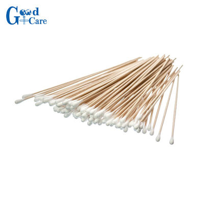 Sterile Disposable Cotton Swab Polyester Tipped Applicator Wooden PP Shaft Non-sterile Swab