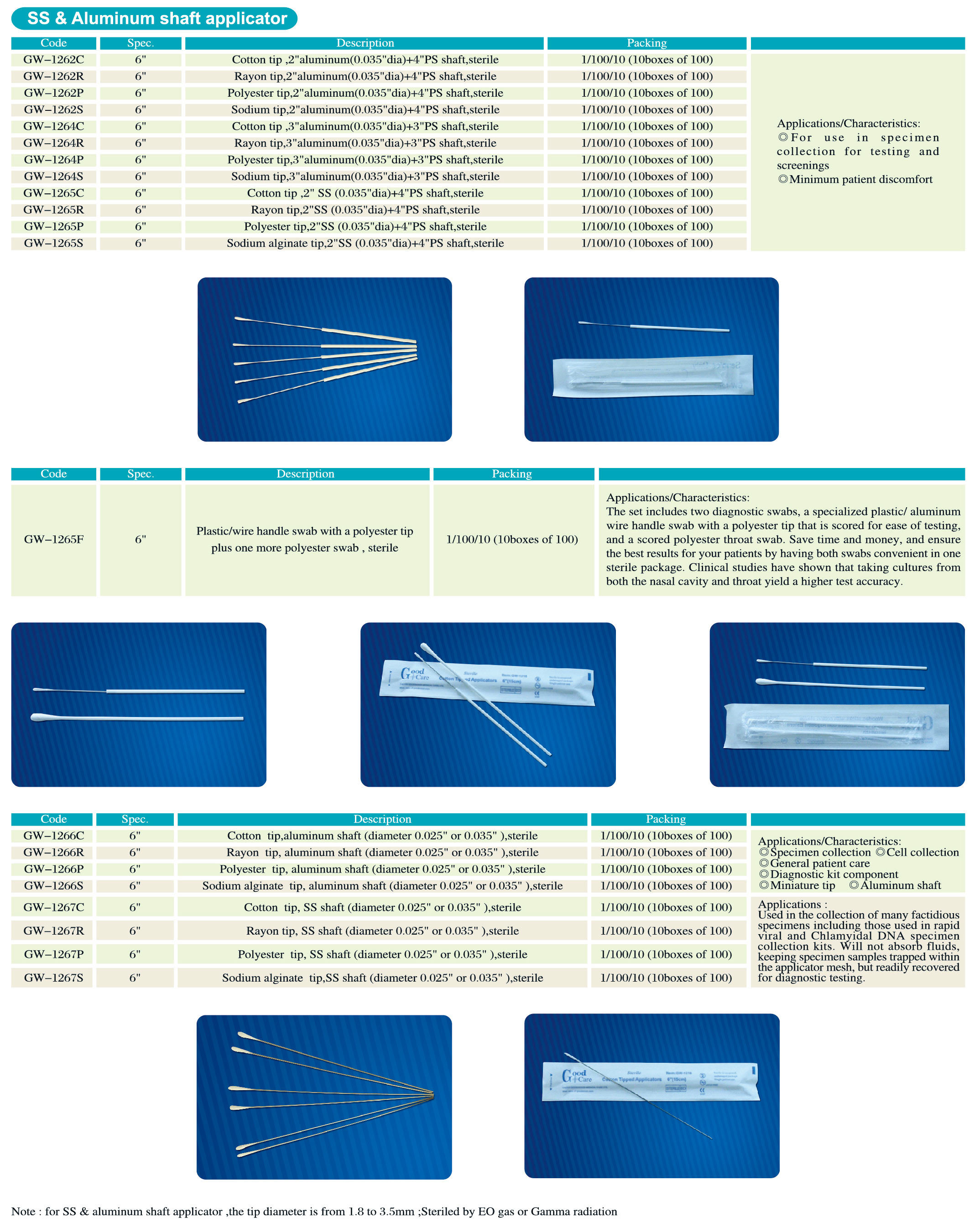 SS & Aluminum Shaft Applicator,Cotton Tip Aluminum Sterile Swab,Rayon Tip Aluminum Shaft Sterile Swab,Polyester Tip Aluminum Shaft Sterile Swab,Sodium Tip Aluminum Shaft Sterile Swab,Aluminum Shaft Sterile Swab