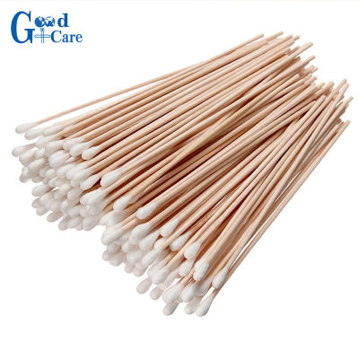 Sterile Cotton Tipped Applicator Wooden Shaft Cotton Swab Non-Sterile Disposable Cotton swab