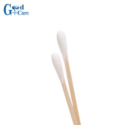 Sterile Disposable Cotton Swab Polyester Tipped Applicator Wooden PP Shaft Non-sterile Swab