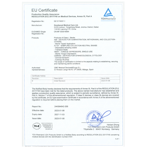 EU Certificate
