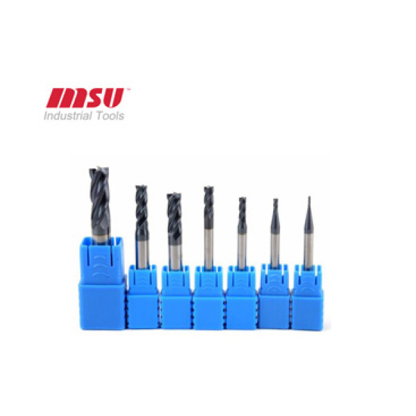 High Precision Square Carbide End Mill Cutter 4 Flute HRC45 AlTIN