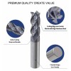 High Precision Square Carbide End Mill Cutter 4 Flute HRC45 AlTIN