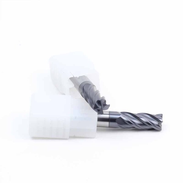 HRC60 Solid Carbide End Mill NACO Black Coated 4F Flattened