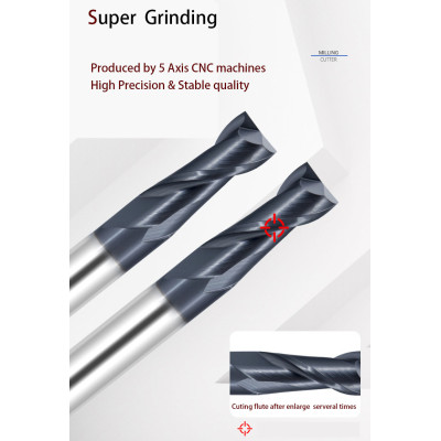 HRC45-2 Flute Carbide Square End Mill