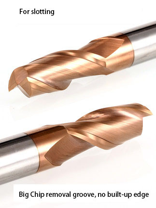 2 Flute Flat Milling Cutter Carbide End Mill 55HRC For Steel