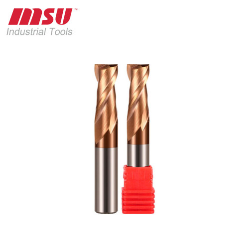 2 Flute Flat Milling Cutter Carbide End Mill 55HRC For Steel