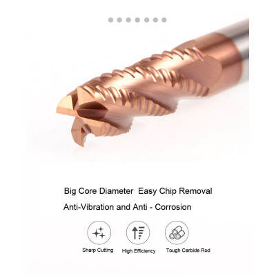 HRC55- 4 Flute Carbide Roughing End Mill