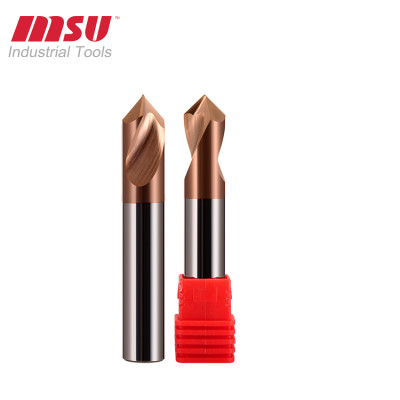 MSU Premium Carbide NC Spot Drills For Steel 90 120 degree