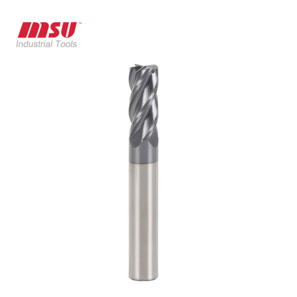 MSU HRC60 Nano Black Coated Radius End Mill
